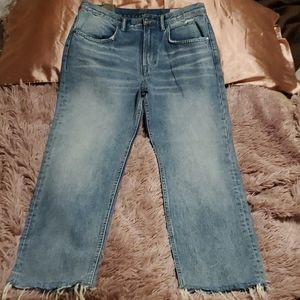 All Saints Mazzy Wide Leg Cropped Jeans